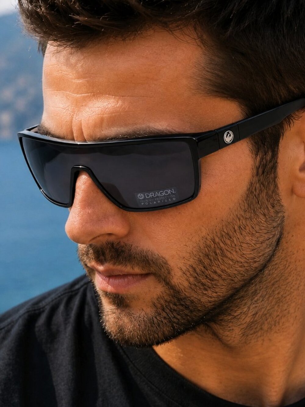 Dragon Alliance DRS1003 001 Black Polarized Sunglasses New